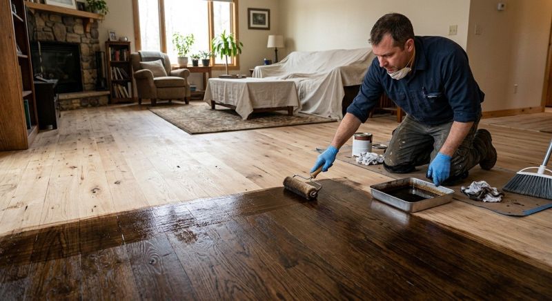 Maple Floor Staining in Kansas City, KS