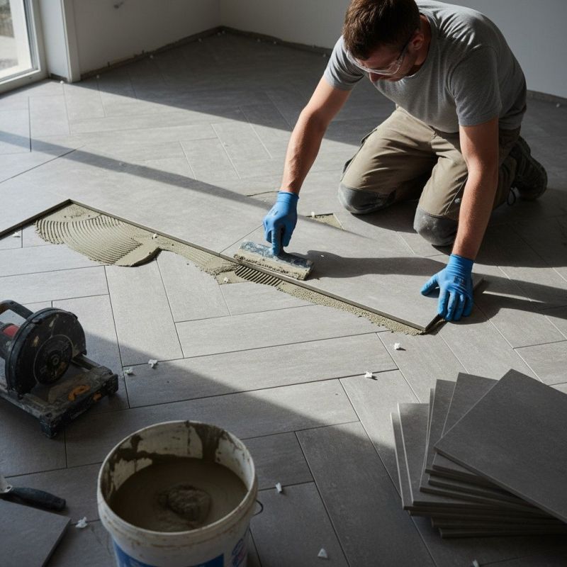 Mosaic Tile Floor Installation in Annapolis, MD