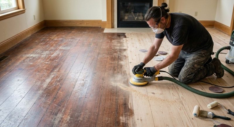 Pine Floor Refinishing in Alpharetta, GA
