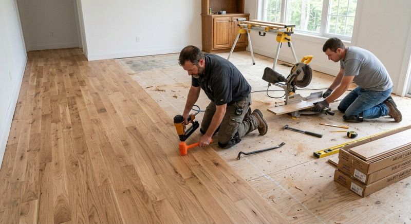 White Oak Floor Installation in Austin, TX