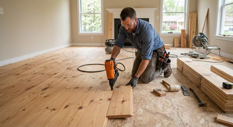 Wide Plank Floor Installation in Manassas, VA